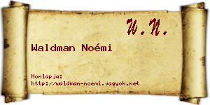 Waldman Noémi névjegykártya